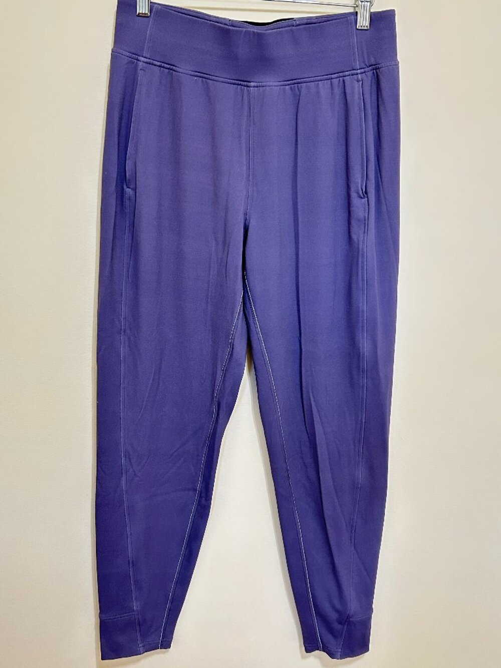 lululemon High-Rise Pants Hidden Drawstring Front Zip Pockets Mauve Size 8